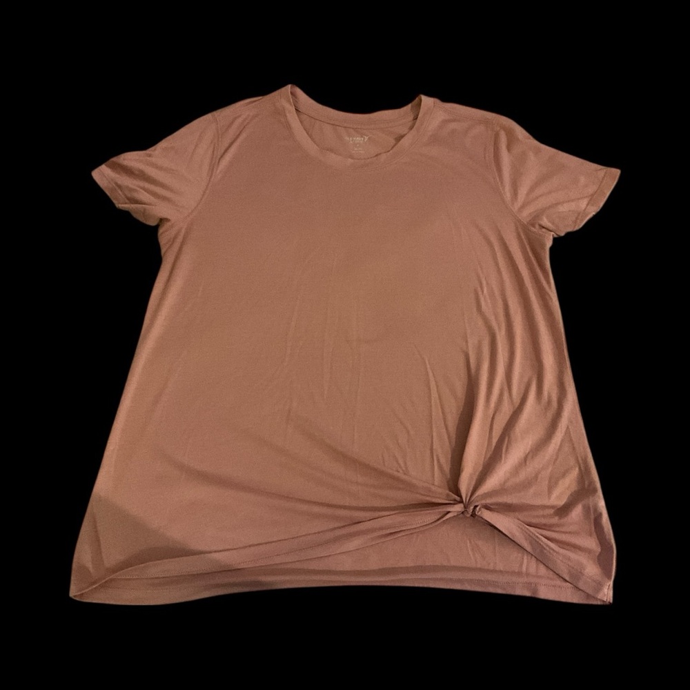Old Navy Active Pink Twist Hem Tee